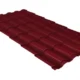 Металлочерепица кредо 0,5 Satin RAL 3005 красное вино