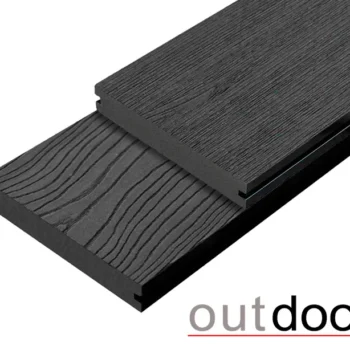 Террасная доска ДПК Outdoor 3D 140*25*3000 мм. полнотелая STORM/OCEAN BLACK черная в магазине стройматериалов