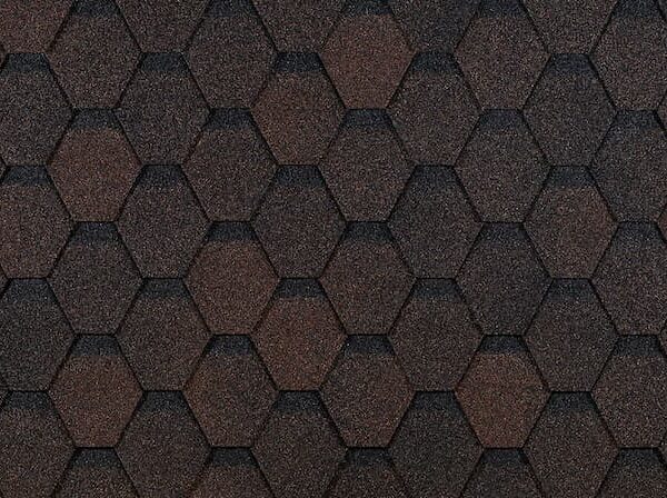 Гибкая черепица Docke PIE EURASIA ШЕСТИГРАННИК Коричневый в интернет-магазине Элемпрофи